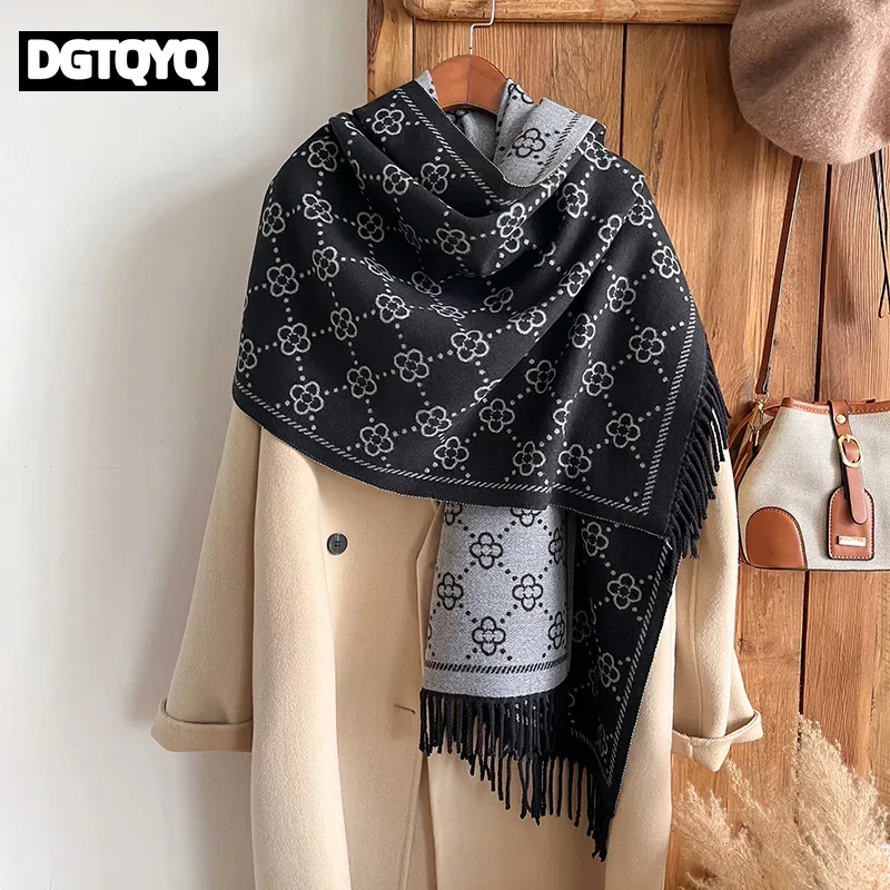 Go Ethnic Fashion - Sciarpa invernale in cashmere, calda e